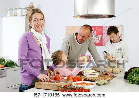 Family in the kitchen View Large Photo Image Stock Photography - Family in the kitchen. Fotosearch
