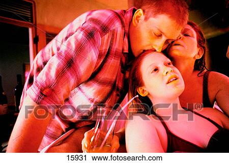 Family kissing View Large Photo Image Stock Image - Family kissing. Fotosearch
