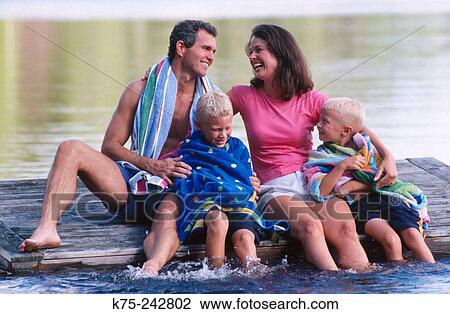 family on a dock View Large Photo Image Stock Image - family on a dock. Fotosearch