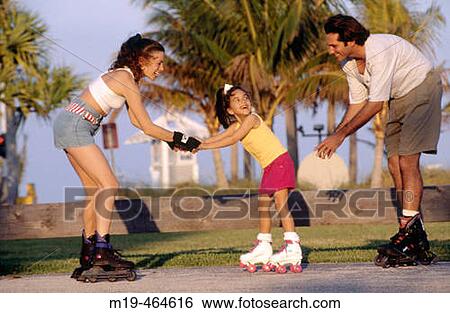 family on roller skates View Large Photo Image Stock Photograph - family on roller skates. Fotosearch