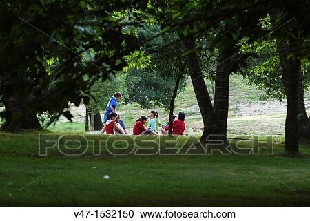Family playing in the park, Santiago de Compostela, Corua, Galicia, Spain, Europe View Large Photo Image Stock Image - Family playing in the park, Santiago de Compostela, Corua, Galicia, Spain, Europe. Fotosearch