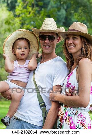 Picture - Family portrait outdoors.. Fotosearch