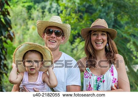 Stock Photography - Family portrait outdoors.. Fotosearch