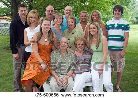Family portrait, three generations View Large Photo Image Stock Photograph - Family portrait, three generations. Fotosearch
