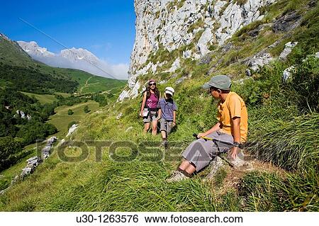 Family practice mountaineering in the Urrieles massif, in the Picos de Europa National Park, Asturias, Spain View Large Photo Image Stock Photograph - Family practice mountaineering in the Urrieles massif, in the Picos de Europa National Park, Asturias, Spain. Fotosearch