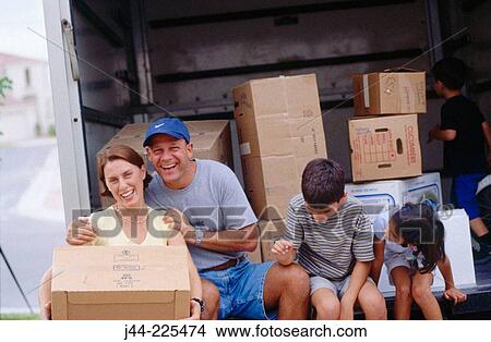 Family sitting on moving truck deck View Large Photo Image Picture - Family sitting on moving truck deck. Fotosearch