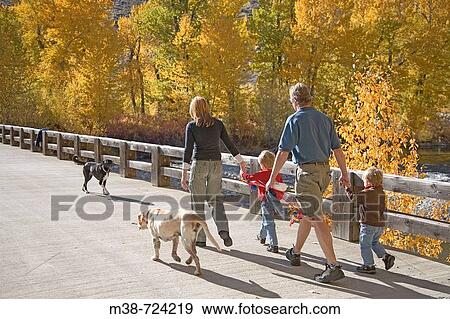 Family walking, Sun Valley, Idaho, USA View Large Photo Image Stock Photo - Family walking, Sun Valley, Idaho, USA. Fotosearch