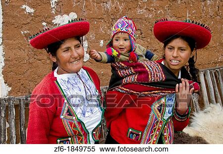Family with baby in traditional dress in Cusco Cuzco Peru South America View Large Photo Image Stock Photography - Family with baby in traditional dress in Cusco Cuzco Peru South America. Fotosearch