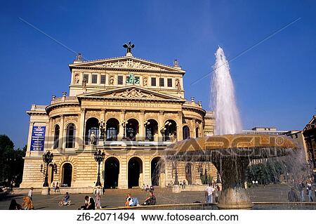 Famous Opera Platz in Frankfurt Germany. View Large Photo Image Picture - Famous Opera Platz in Frankfurt Germany.. Fotosearch