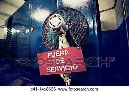 Stock Photograph - Fan out of order. Fotosearch