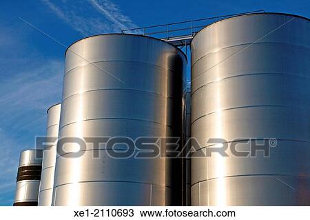 Stock Image - Farm silos, Vila-rodona, Catalonia, Spain. Fotosearch
