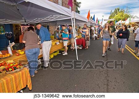 Farmers? market, downtown Nevada City, California View Large Photo Image Stock Image - Farmers? market, downtown Nevada City, California. Fotosearch