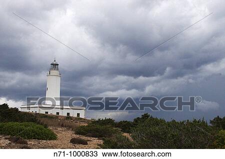 Stock Image - Faro de la Mola. Formentera, Balearic Islands, Spain. Fotosearch