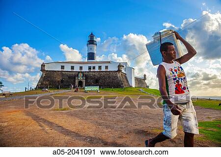 Farol da Barra lighthouse, Salvador, Bahia, Brazil View Large Photo Image Stock Image - Farol da Barra lighthouse, Salvador, Bahia, Brazil. Fotosearch