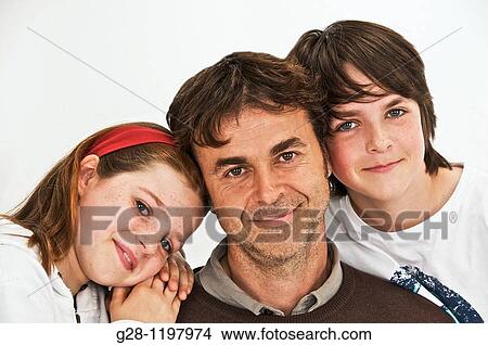 farther daughter and son, portrait of a happy family View Large Photo Image Picture - farther daughter and son, portrait of a happy family. Fotosearch