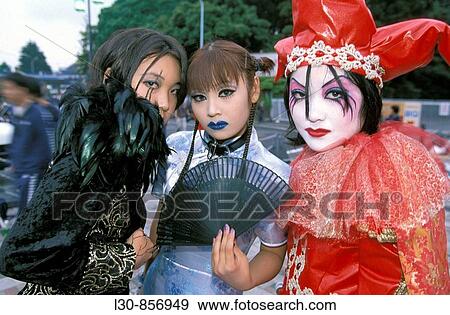 Fashion girls, Harajuku, Tokyo, Japan View Large Photo Image Stock Photo - Fashion girls, Harajuku, Tokyo, Japan. Fotosearch