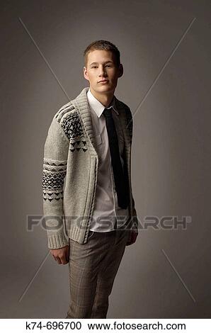 Stock Image - Fashion image of male. Fotosearch