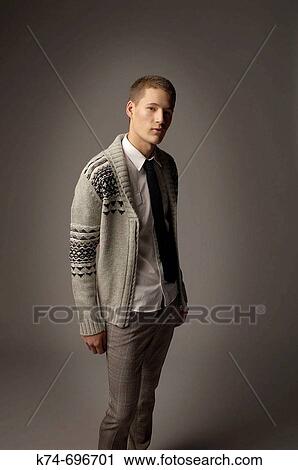 Stock Image - Fashion image of male. Fotosearch