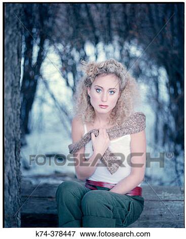 Stock Photo - Fashion image of young woman. Fotosearch