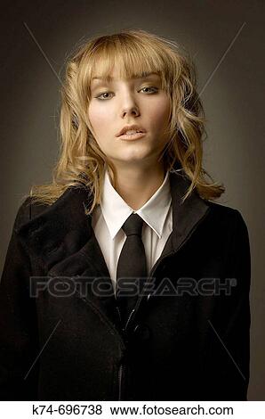 Stock Photo - Fashion image of young woman. Fotosearch