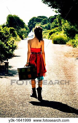 Fashion picture of the back of a girl in a red dress, from a whole fashion series. View Large Photo Image Stock Photo - Fashion picture of the back of a girl in a red dress, from a whole fashion series.. Fotosearch