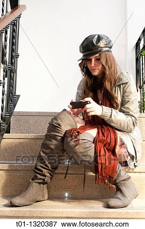 Fashionable girl View Large Photo Image Stock Photo - Fashionable girl. Fotosearch