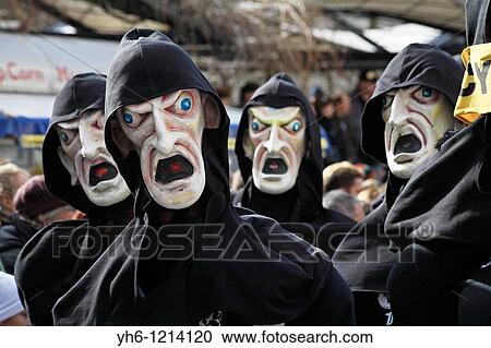 Stock Image - Fasnacht, Basel's traditional carnival, Swtzerland. Fotosearch