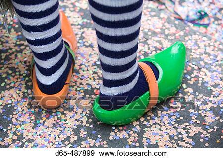 Stock Photo - Fasnacht Carnival. Fasnacht shoes. Basel. Switzerland.. Fotosearch