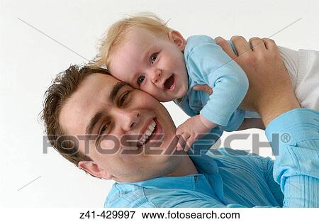 Father and baby View Large Photo Image Stock Photo - Father and baby. Fotosearch