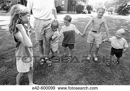 Father and children View Large Photo Image Stock Photo - Father and children. Fotosearch
