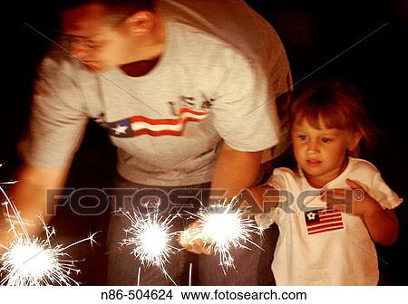 Father and daughter on American 4th of July View Large Photo Image Picture - Father and daughter on American 4th of July. Fotosearch