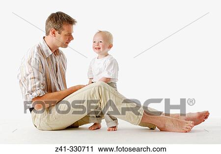 Stock Image - Father and son. Fotosearch