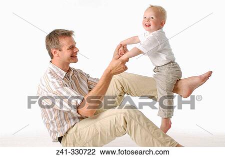 Stock Image - Father and son. Fotosearch