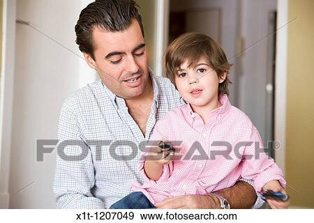 Father and son. View Large Photo Image Stock Photo - Father and son.. Fotosearch