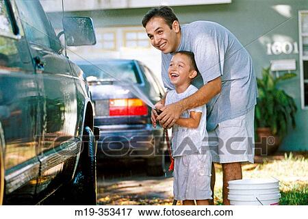 father and son washing a car View Large Photo Image Stock Photo - father and son washing a car. Fotosearch