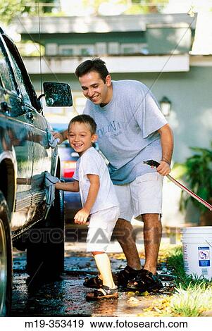 father and son washing a car View Large Photo Image Stock Photo - father and son washing a car. Fotosearch