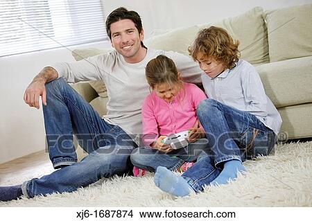 Father with children View Large Photo Image Picture - Father with children. Fotosearch
