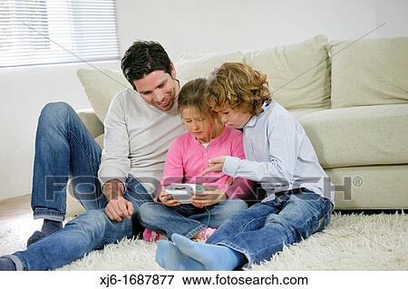 Father with children View Large Photo Image Stock Photo - Father with children. Fotosearch
