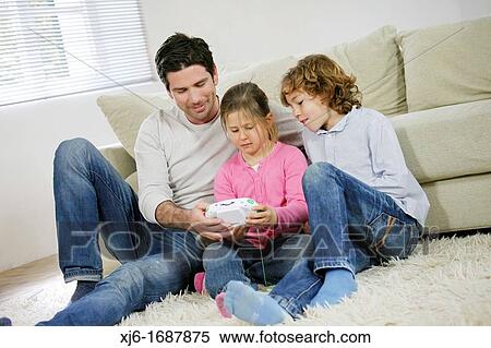 Father with children View Large Photo Image Stock Photography - Father with children. Fotosearch