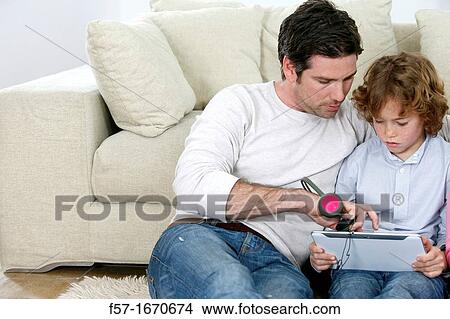 Father with son View Large Photo Image Picture - Father with son. Fotosearch