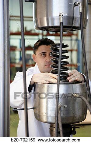Stock Photo - Fatigue test, determination of the fatigue life of materials, Department of Mechanical assays, Foundry Unit. Fundaci? n Inasmet-Tecnalia, Centro de Investigaci? n, Parque Tecnologico de San Sebastian, Donostia, Gipuzkoa, Euskadi.. Fotosearch