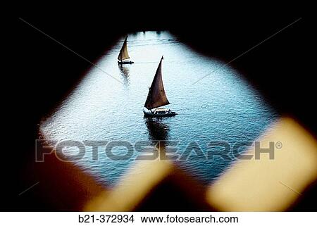 Felouka boat. Nile river. Luxor. Egypt View Large Photo Image Picture - Felouka boat. Nile river. Luxor. Egypt. Fotosearch