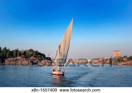 Feluccas on the Nile, Aswan, Egypt View Large Photo Image Stock Photo - Feluccas on the Nile, Aswan, Egypt. Fotosearch
