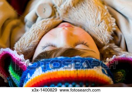 Female baby child with a colorful winter hat View Large Photo Image Stock Photo - Female baby child with a colorful winter hat. Fotosearch