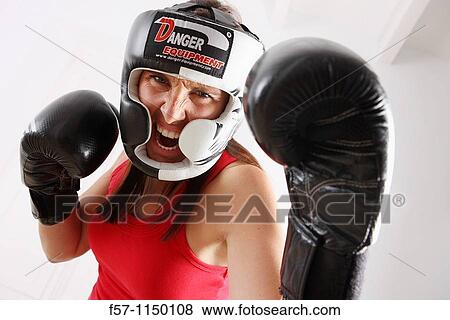 Female boxer View Large Photo Image Stock Photo - Female boxer. Fotosearch