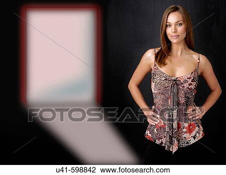 Stock Image - female, concept, wide view, attractive horizontal,. Fotosearch