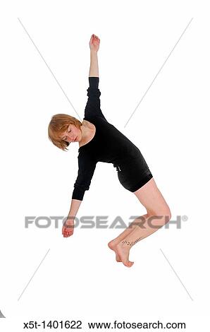 Stock Image - Female Contemporary Dancer On white Background. Fotosearch