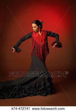 Stock Image - Female Flamenco Dancer. Fotosearch