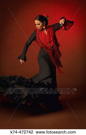 Stock Image - Female Flamenco Dancer. Fotosearch