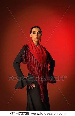 Female Flamenco Dancer View Large Photo Image Stock Photo - Female Flamenco Dancer. Fotosearch